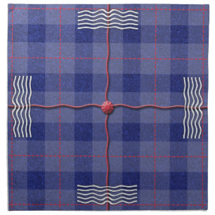 Heather Blue Plaid Cloth Napkin