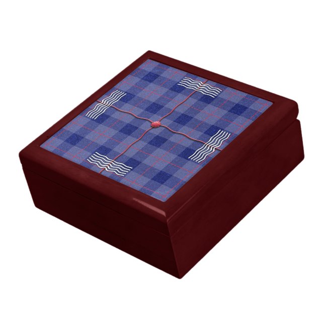 Heather Blue Plaid Jewelry Box (Side)