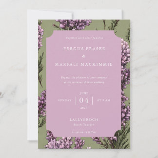Heather Botanical Pattern Invitation