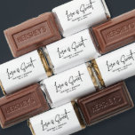 Heather Elegant Black White Minimal Modern Wedding Hershey's Miniatures<br><div class="desc">Modern wedding candy favors featuring a simple design with "Love Is Sweet" in an elegant script typography and your names and wedding date in a minimalist sans serif font.  All design elements are in black and white.  These chic Hershey's Miniatures make great wedding favors for any style of wedding.</div>