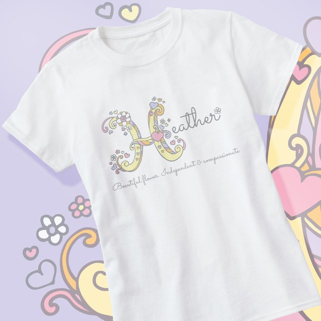 Heather girls name decorative custom meaning T-Shirt (Creator Uploaded)