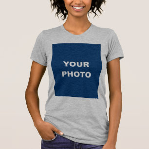 Heather Grey Add Your Image Photo Picture Logo T-Shirt