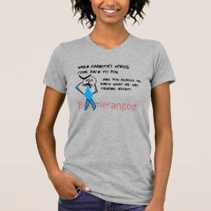 Heather Grey - Grandpa's Words Boomeranged T-Shirt