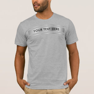 Heather Grey Silver Look Template Personalized T-Shirt