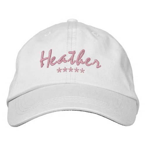 Heather Name Embroidered Baseball Cap