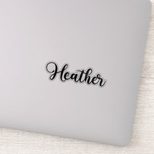 Heather Name - Handwritten Calligraphy Sticker