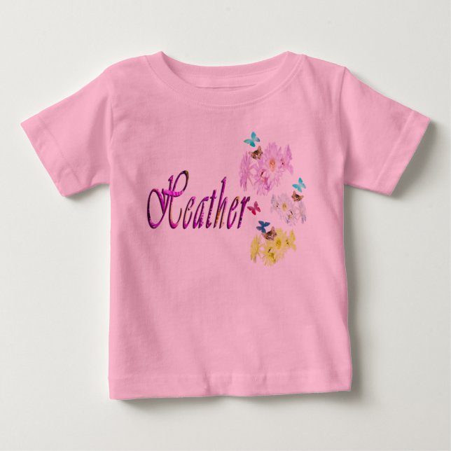 Heather, Name, With Kittens,  Baby T-Shirt (Front)