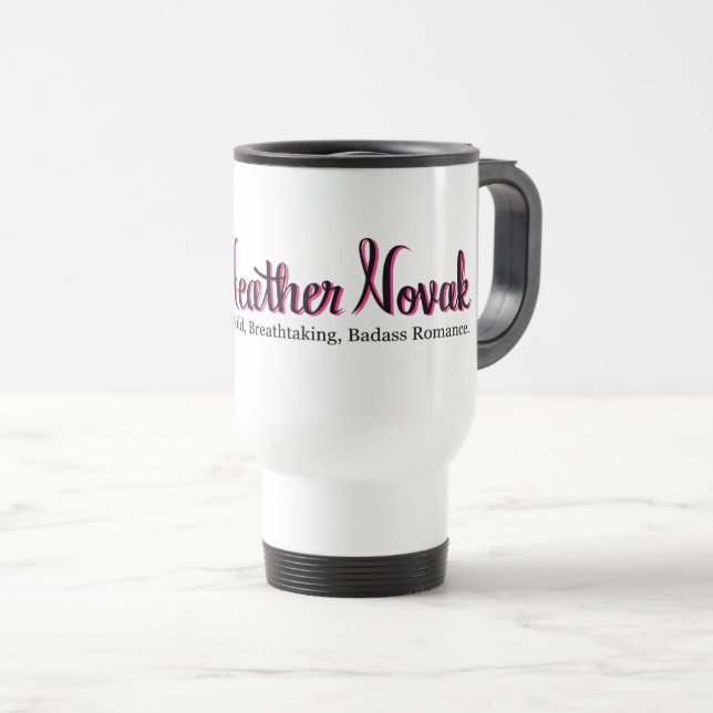 Heather Novak Official Logo Travel Mug (Front Right)