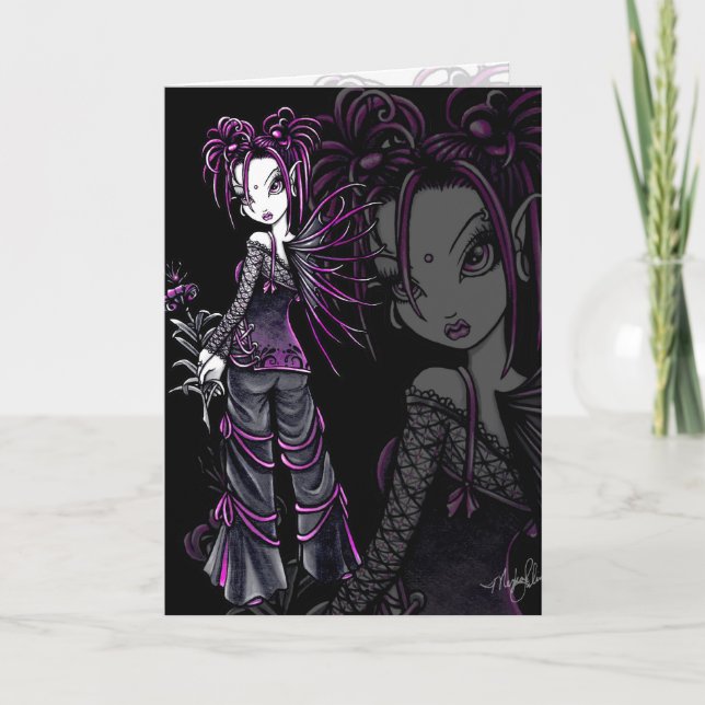 "Heather"  Pink Valentine's Day Flower Fairy Card (Front)