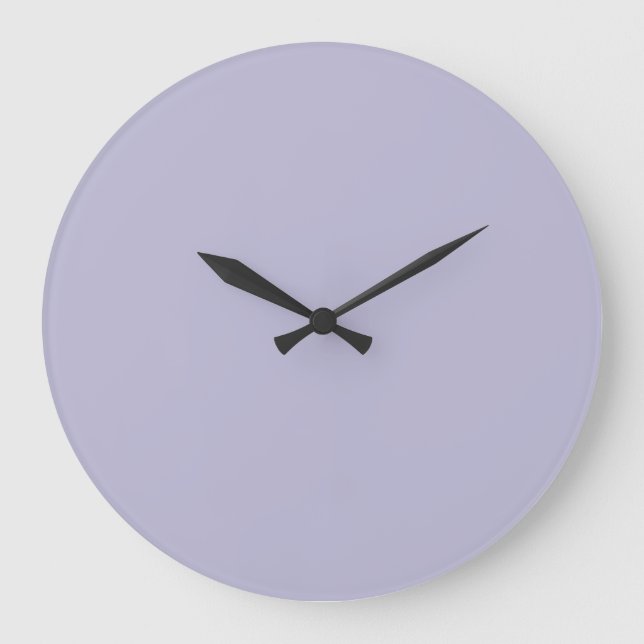Heather Purple Solid Color Large Clock (Front)