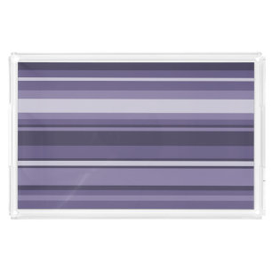 Heather purple stripes acrylic tray