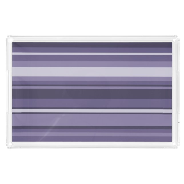 Heather purple stripes acrylic tray (Front)