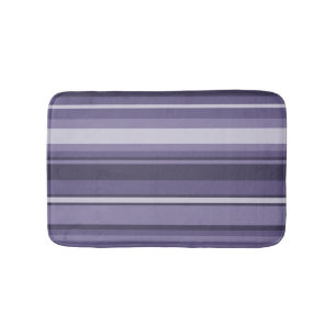 Heather purple stripes bathroom mat