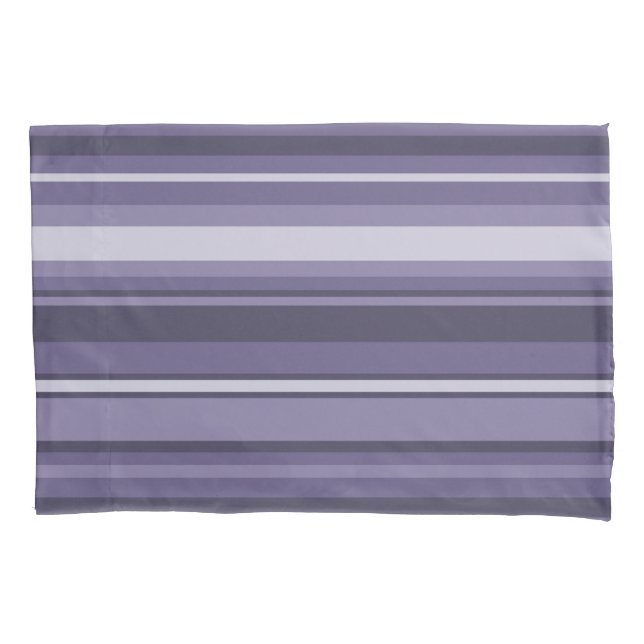 Heather purple stripes pillow case (Front)