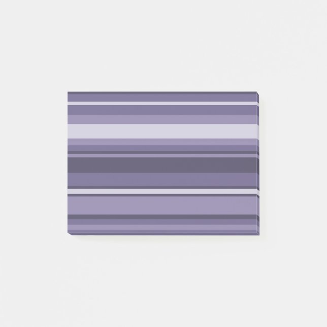 Heather purple stripes post-it notes (Front)