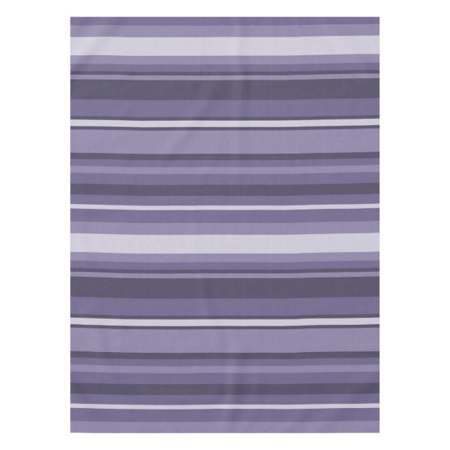 Heather purple stripes tablecloth (Front)