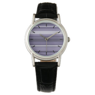 Heather purple stripes watch