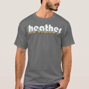 Heather Retro Rainbow Typography Faded Style T-Shirt