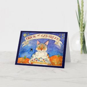 Heather the Cat's Halloween Trick or Treat card