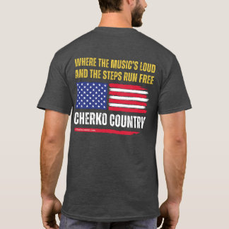 (Heather) US Flag / Music's Loud & Steps Run Free T-Shirt