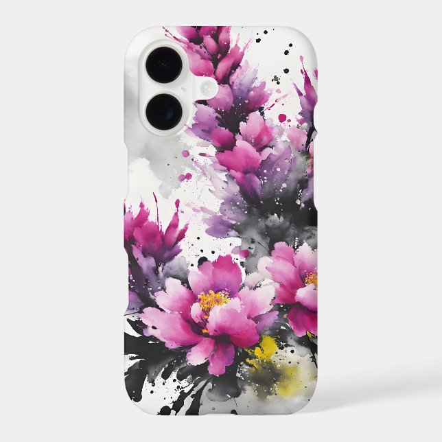 Heather - Watercolor flowers Case-Mate iPhone Case (Back)