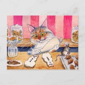 Heather's Bakery Postcard by sunshinesketches at Zazzle