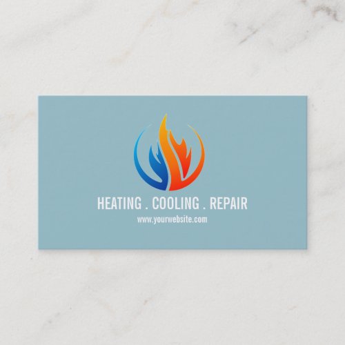 Heating  Air Conditioning Cooling Business Card