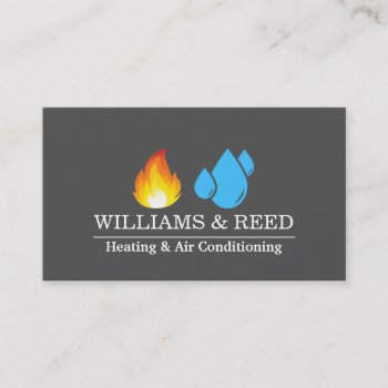 Heating & Air Conditioning  Cooling Business Card by ArtisticEye at Zazzle