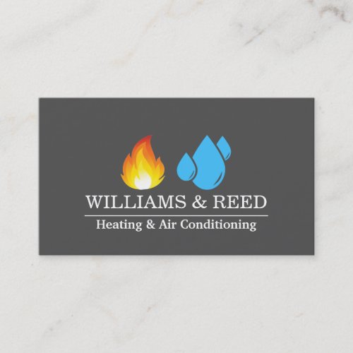 Heating  Air Conditioning Cooling Business Card