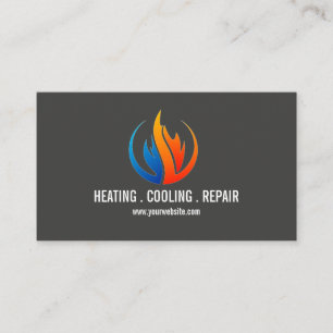 Heating & Air Conditioning, Cooling Business Card