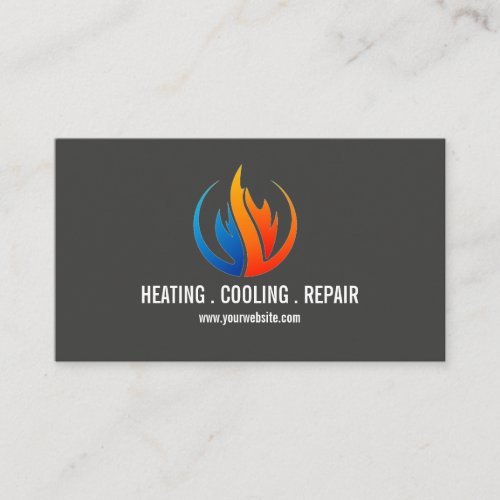 Heating  Air Conditioning Cooling Business Card