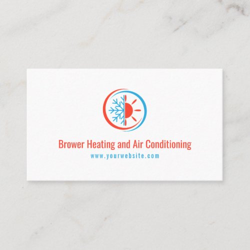 Heating  Air Conditioning Cooling Repair Business Card