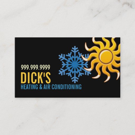 Customizable Heating and Air Conditioning Business Card