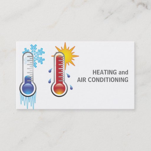 Customizable Heating and Air Conditioning Business Card