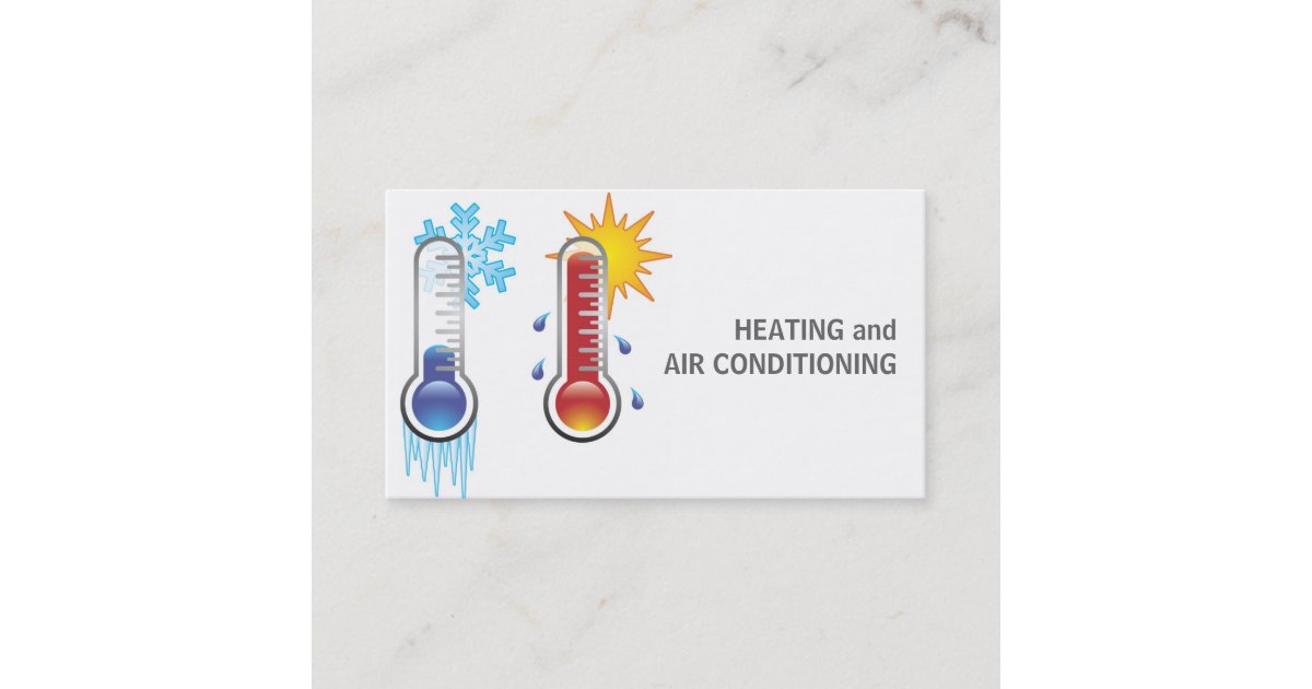 Heating and Air Conditioning Business Card Zazzle