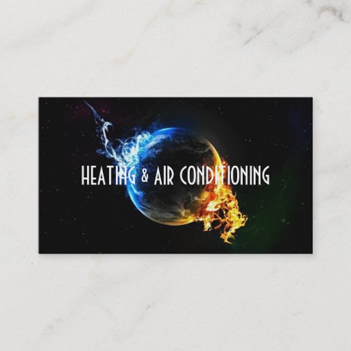 Customizable Heating and Air Conditioning Business Card