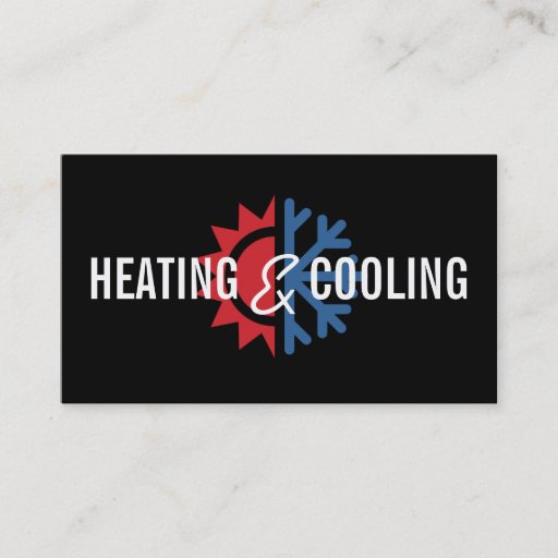 Customizable Heating and Air Conditioning Business Card