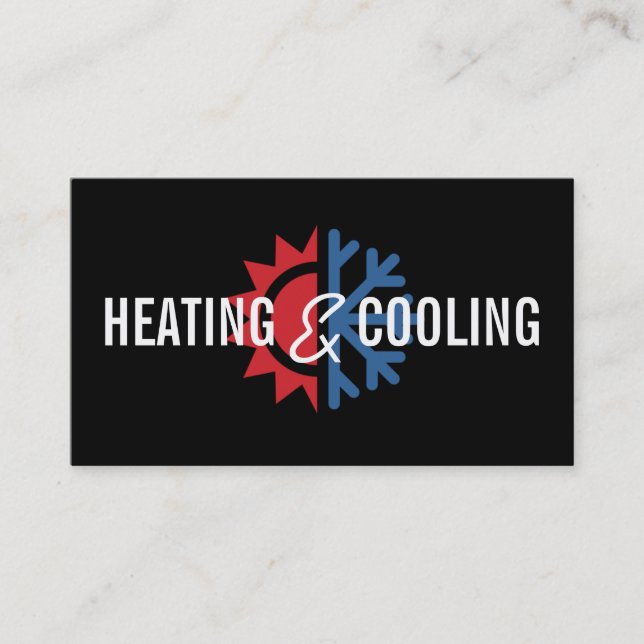 Heating and Air Conditioning Business Card (Front)