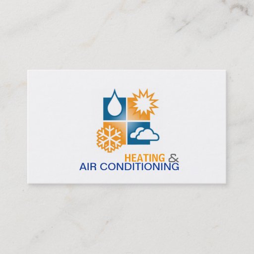 Customizable Heating and Air Conditioning Business Card