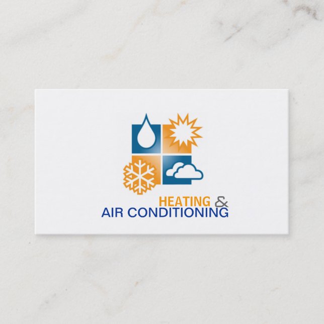 Heating and Air Conditioning Business Card (Front)