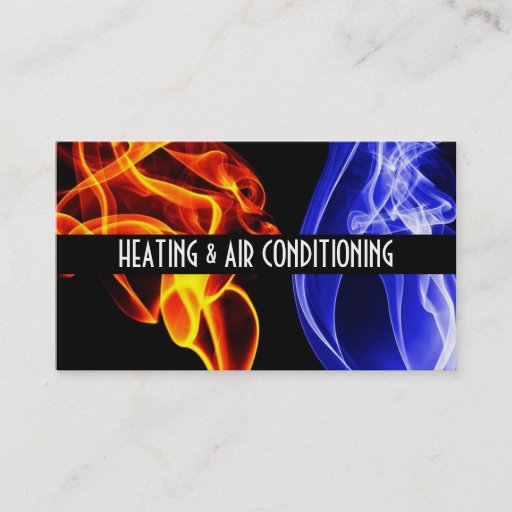 Customizable Heating and Air Conditioning Business Card