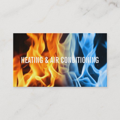 Customizable Heating and Air Conditioning Business Card