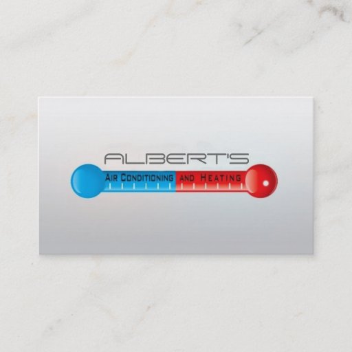 Customizable Heating and Air Conditioning Business Card