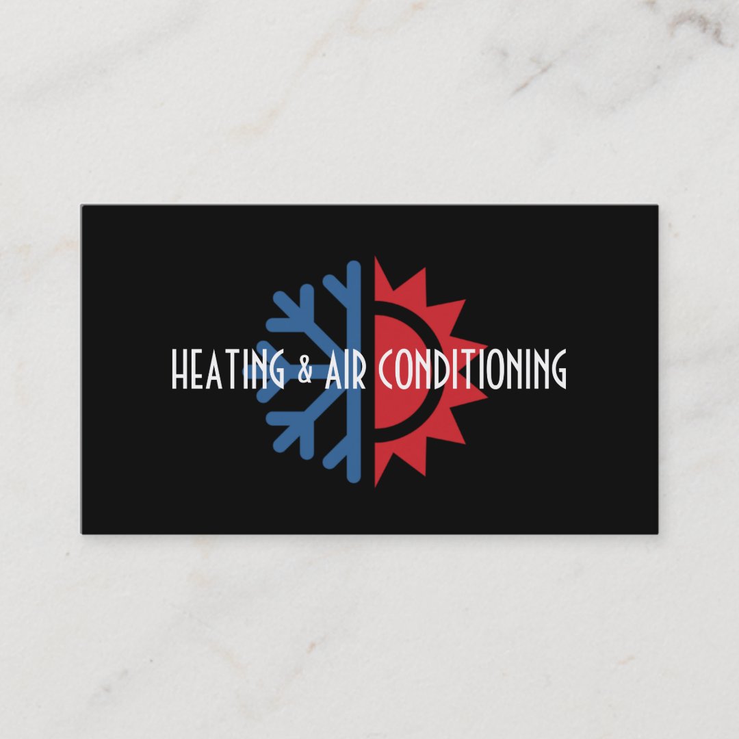 Heating and Air Conditioning Business Card Zazzle