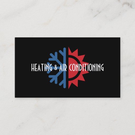 Customizable Heating and Air Conditioning Business Card
