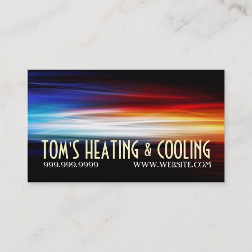 Customizable Heating and Air Conditioning Cooling AC Business Card Templates