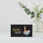 Heating and Air Conditioning Cooling Business Card (Standing Front)