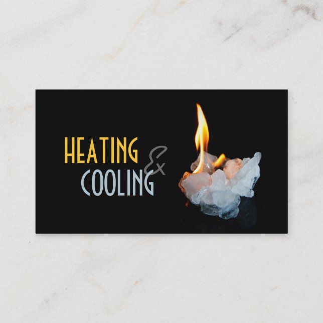 Heating and Air Conditioning Cooling Business Card (Front)