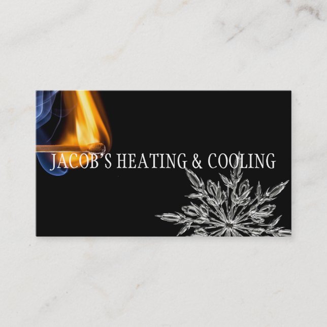 Heating and Air Conditioning Cooling Business Card (Front)