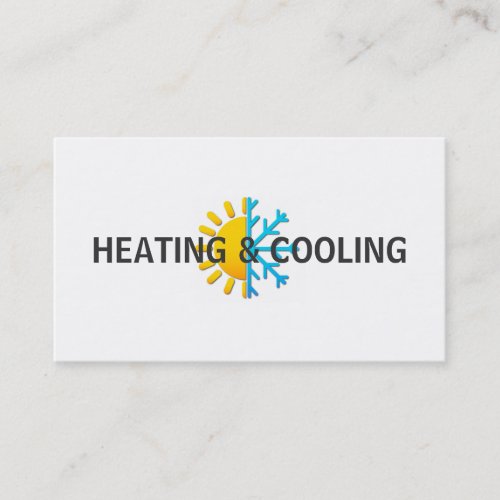 Heating and Air Conditioning Cooling Business Card